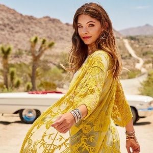 Altar’d State Yellow Lace Kimono